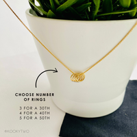 Gold Rings Necklace (Choose Number of Rings)