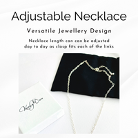 Adjustable sterling silver necklace. KookyTwo Jewellery.