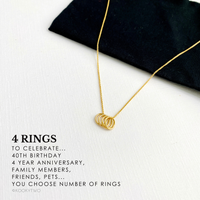 Gold Rings Necklace (Choose Number of Rings)