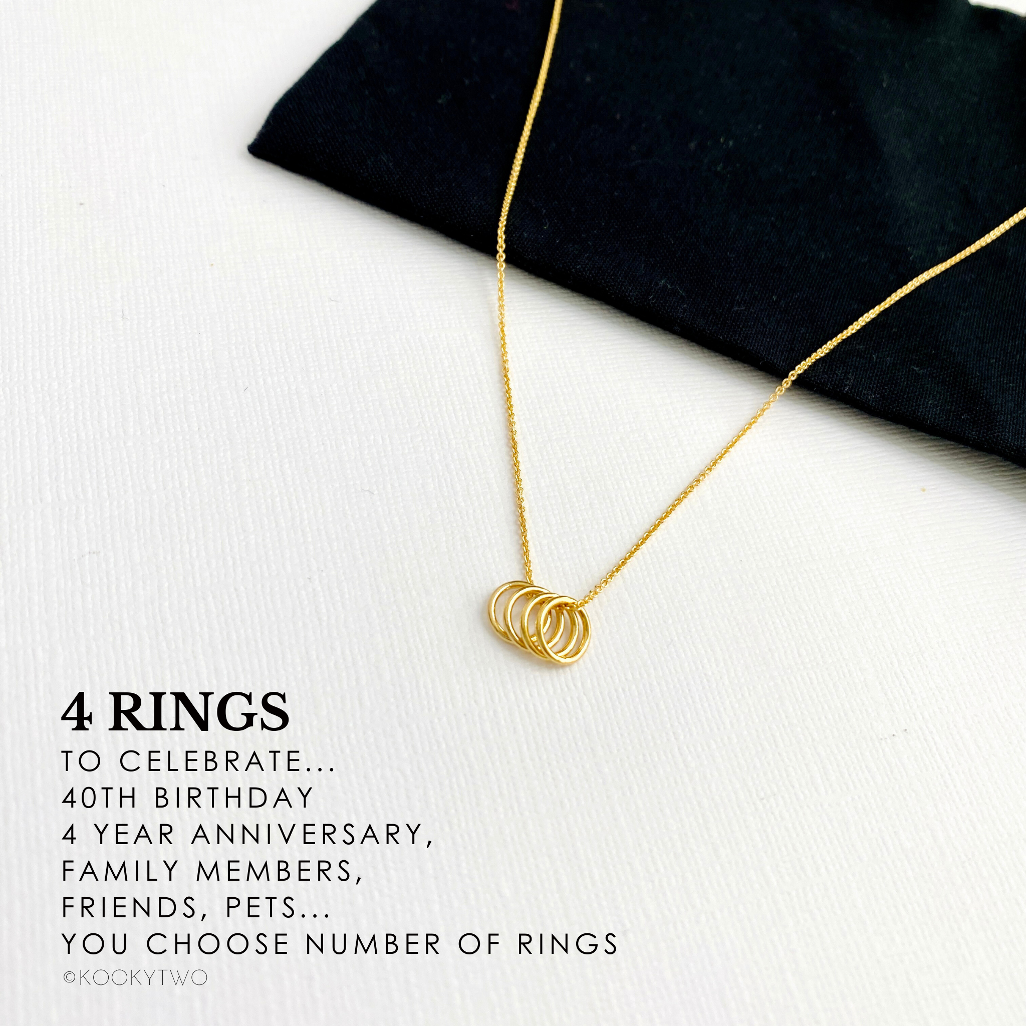 Gold Rings Necklace (Choose Number of Rings)