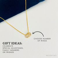 Gold Rings Necklace (Choose Number of Rings)