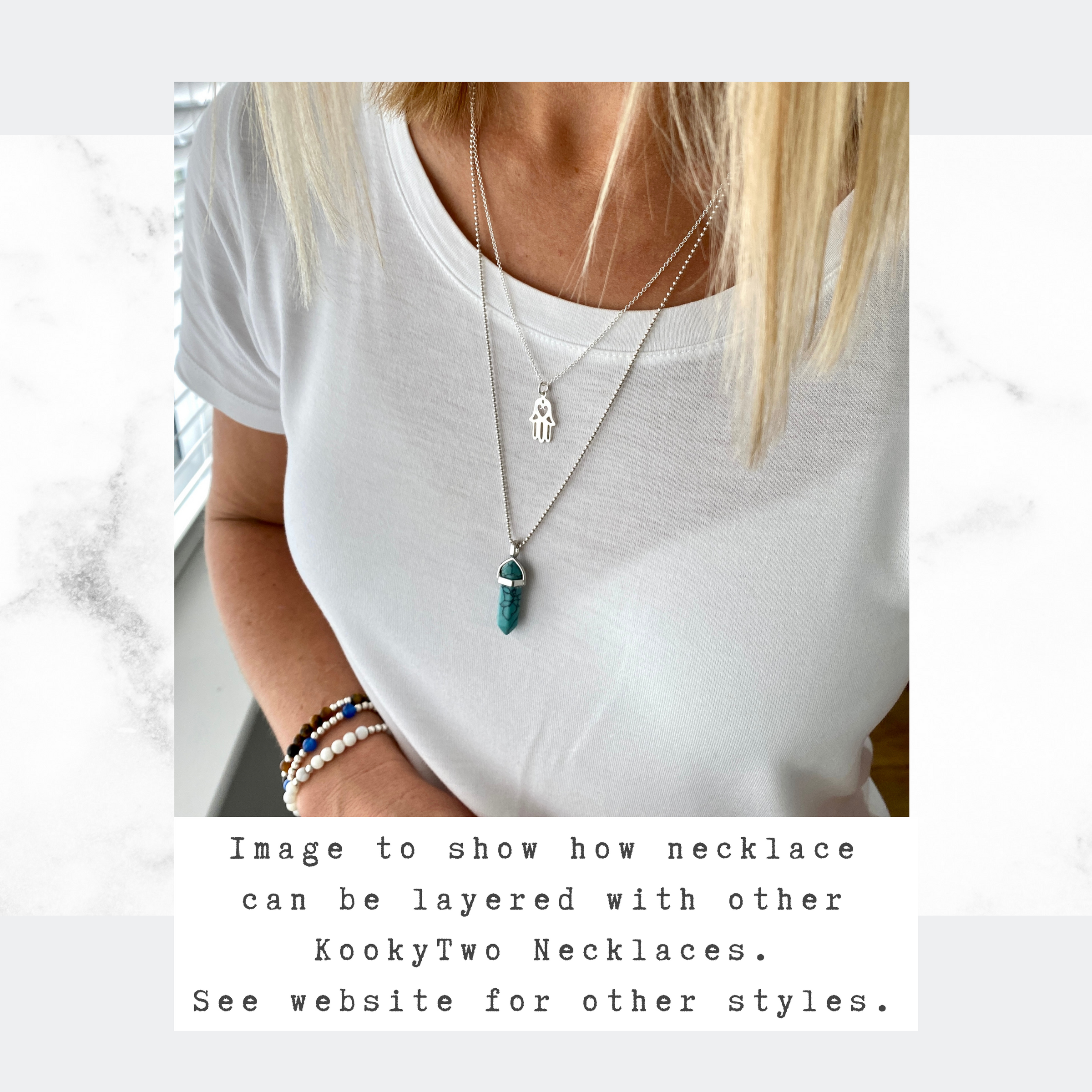 Layering necklace style with stylish charm necklaces perfect for everyday wear. KookyTwo.