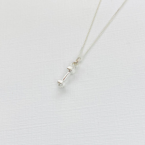 Silver Dumbbell Necklace - KookyTwo