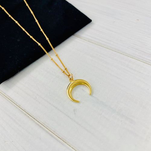 Gold Horn Necklace - KookyTwo