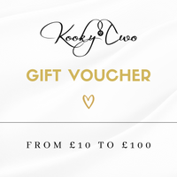 Jewellery gift voucher at KookyTwo Handmade Jewellery made in the UK