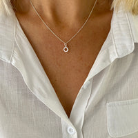 Sterling Silver Sun Necklace. Necklace with sun charm.