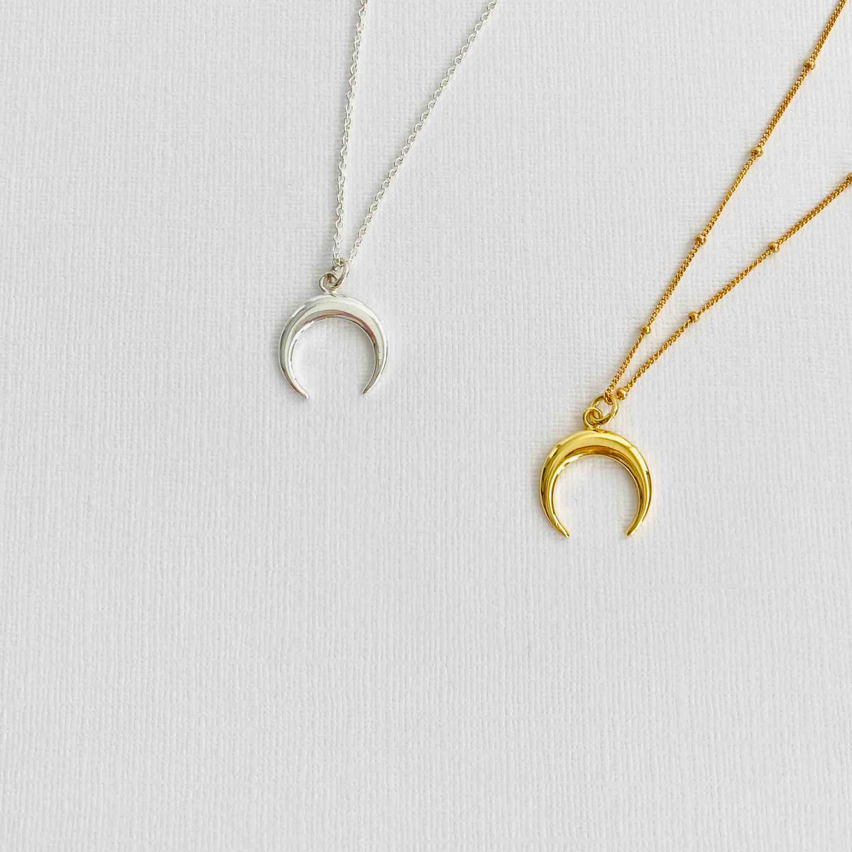 Sterling silver necklaces and 14k Gold Filled Necklaces available with different charms and different chain styles.