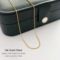 14K Gold Filled Ball Chain Necklace