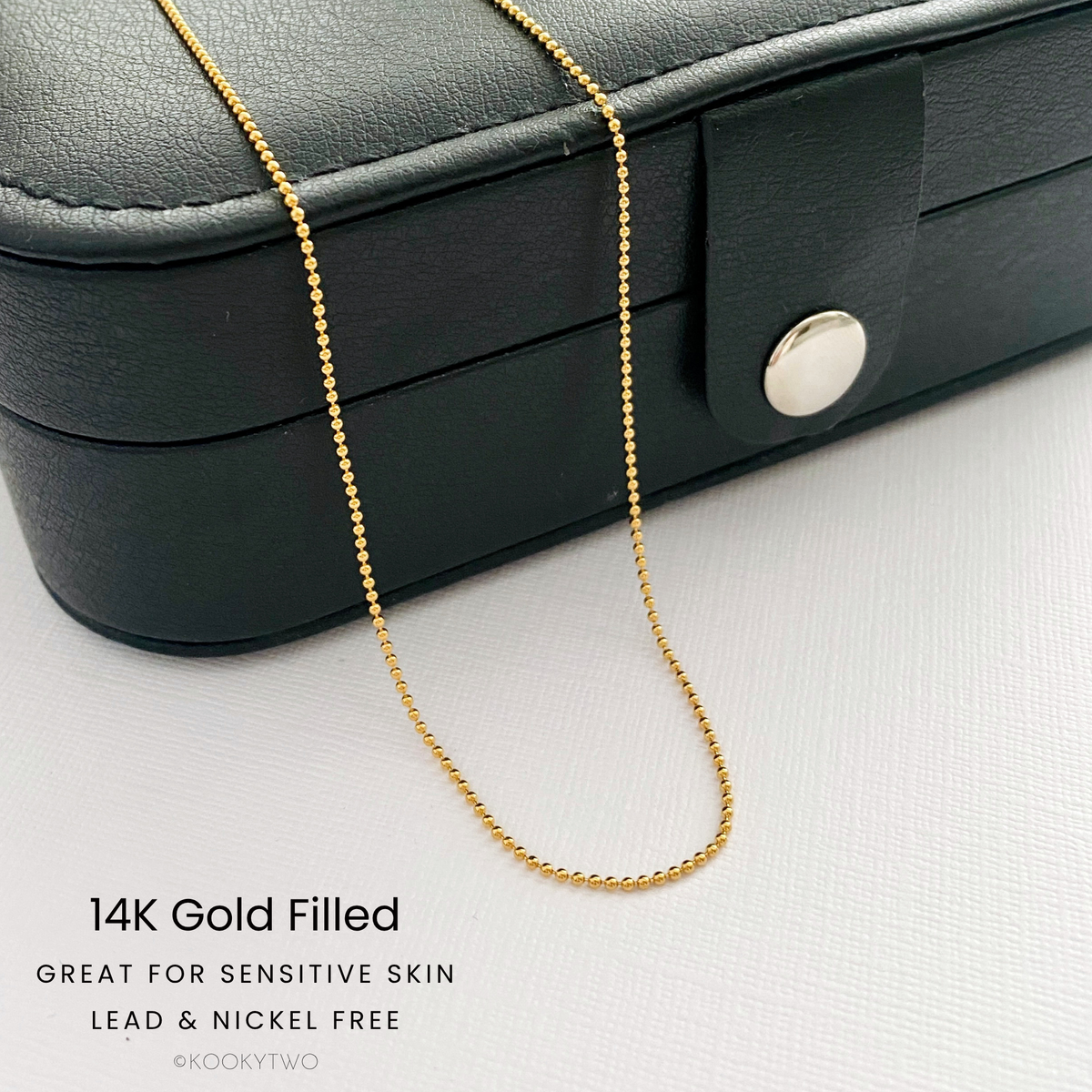 14K Gold Filled Ball Chain Necklace
