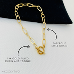 Gold Toggle Bracelet in 14k Gold Filled