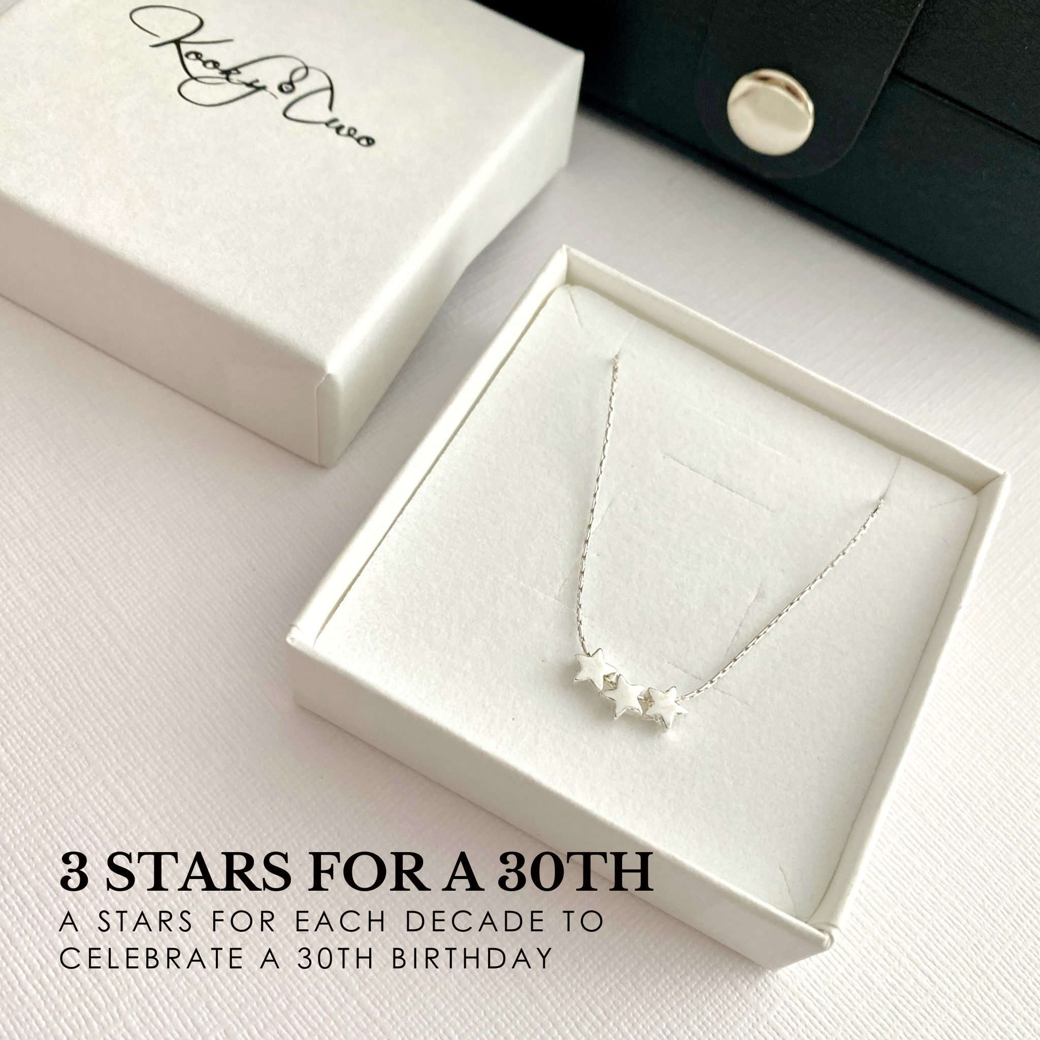 Silver Three Star Necklace