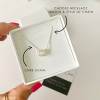 Five Silver Rings Necklace