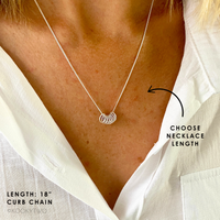 Seven Silver Rings Necklace