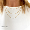 Minimalist plain gold chain necklace. KookyTwo.