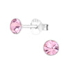 Pink Crystal Stud Earrings