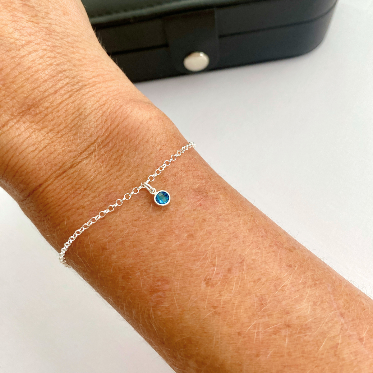 Silver Birthstone Bracelet