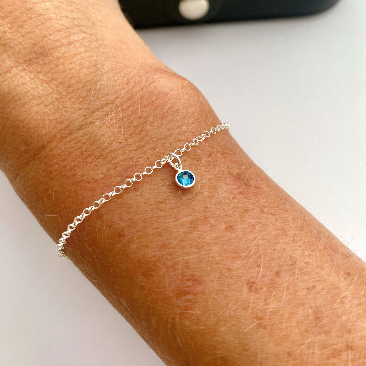 Silver Birthstone Bracelet