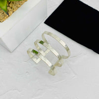 Silver Trio Bar Cuff Bangle