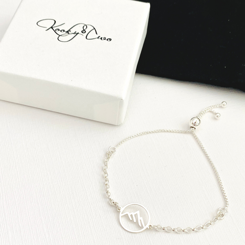 Mountiatn climber gift with mountain charm on sterling silver chain bracelet. KookyTwo.