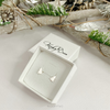 Silver Christmas Tree Stud Earrings