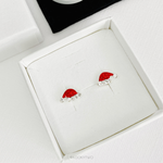 Sparkle Santa Hat Stud Earrings