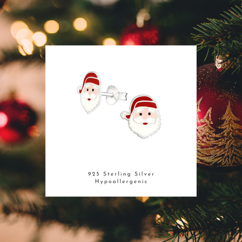 Jolly santa stud earrings. KookyTwo.