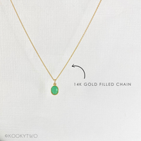 Gold Chrysoprase Necklace