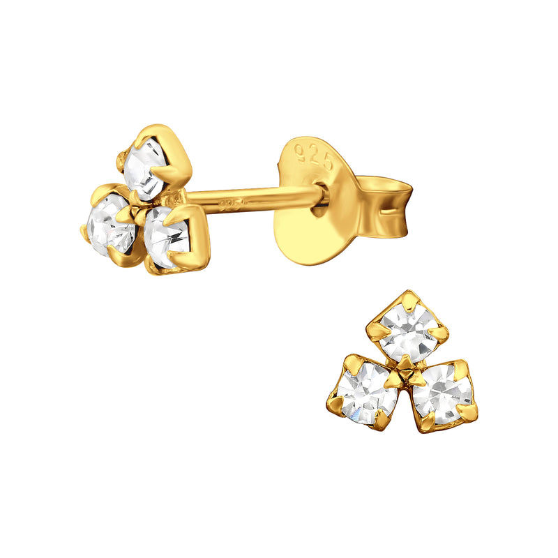 Gold Cluster Sparkly Stud Earrings