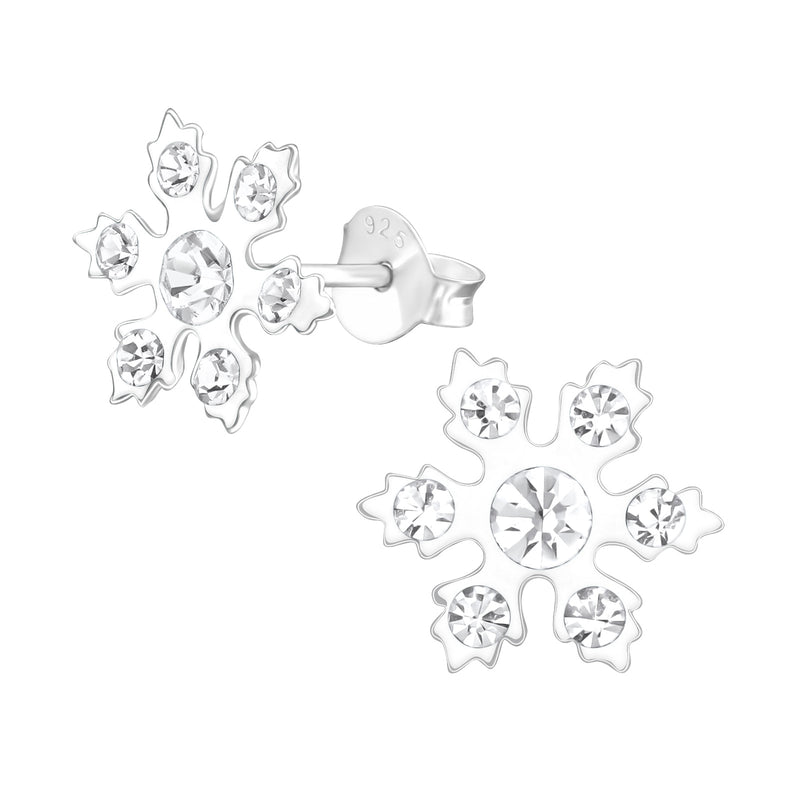 Sparkly Snowflake Stud Earrings