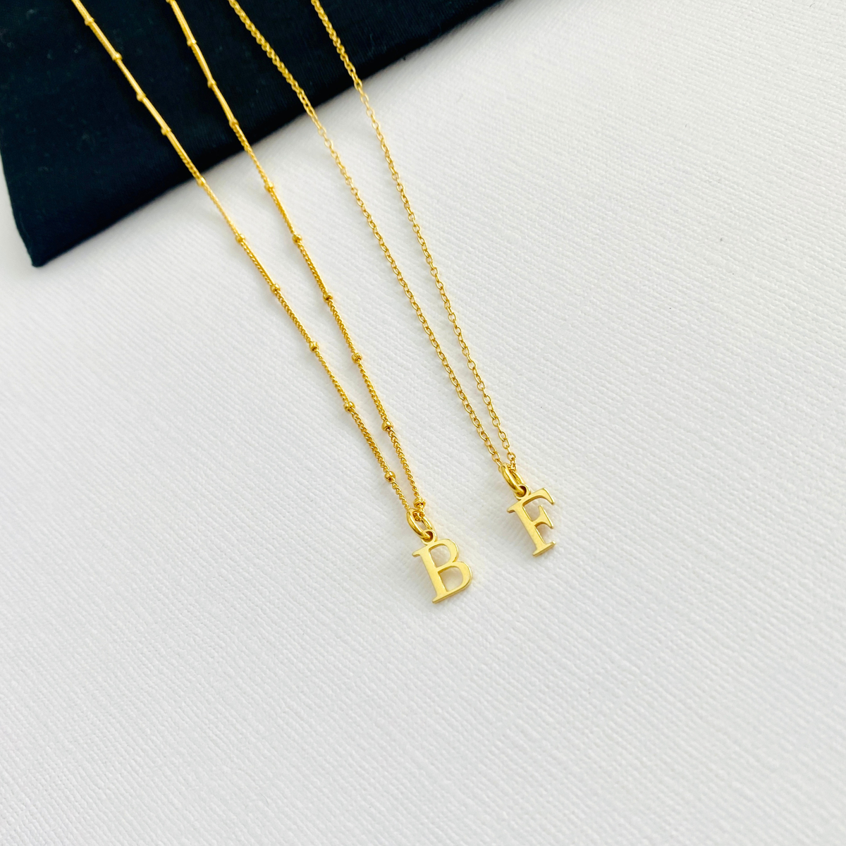 Gold Two Initial Necklace