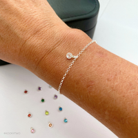Silver Birthstone Bracelet