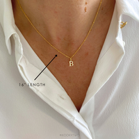 Gold Initial Necklace | One, Two or Three Letters