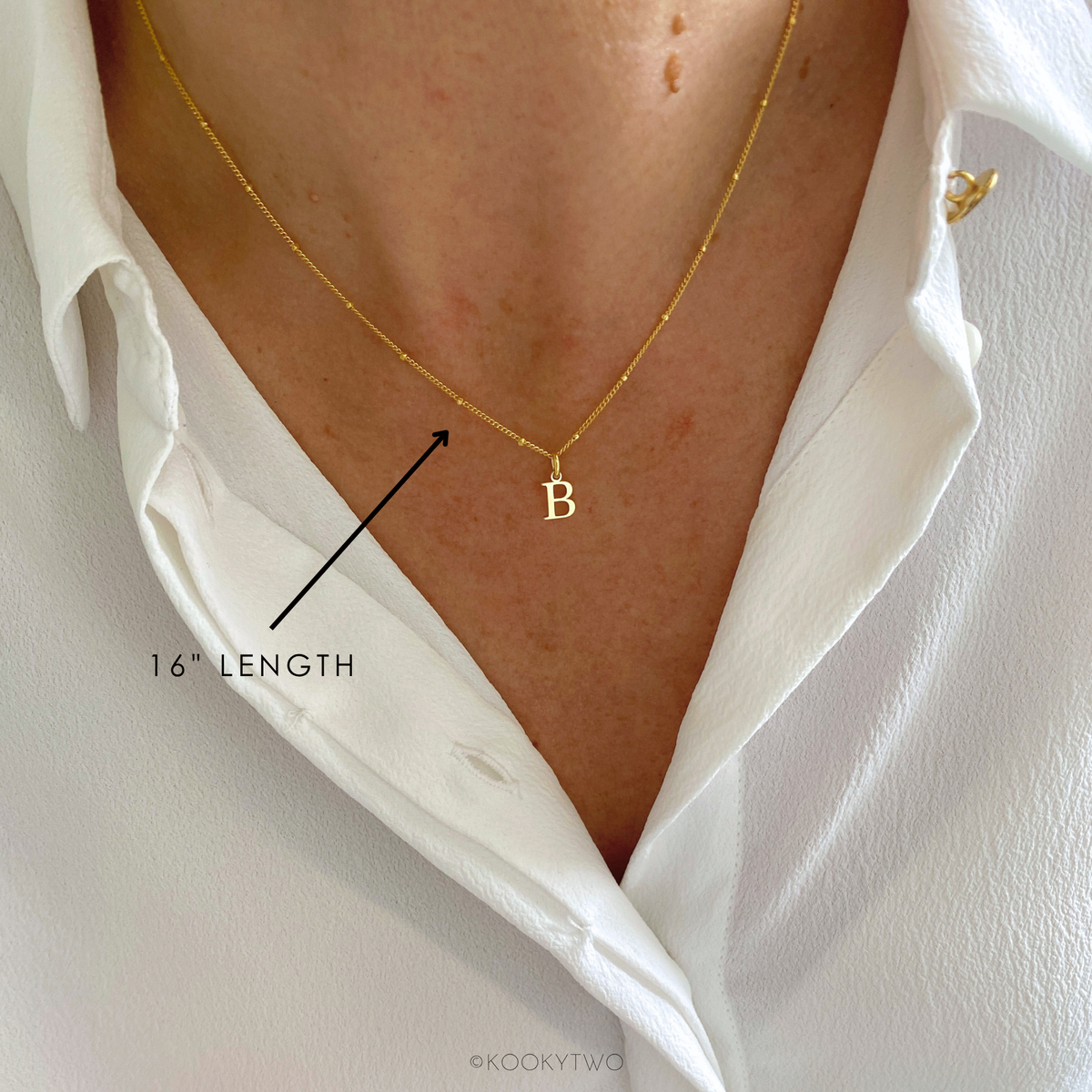 Gold Initial Necklace | One, Two or Three Letters
