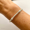 Silver Hammered Bead Bracelet