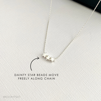 Silver Three Star Necklace