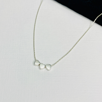 Silver Three Heart Necklace