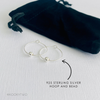 Silver Bead Hoop Earrings