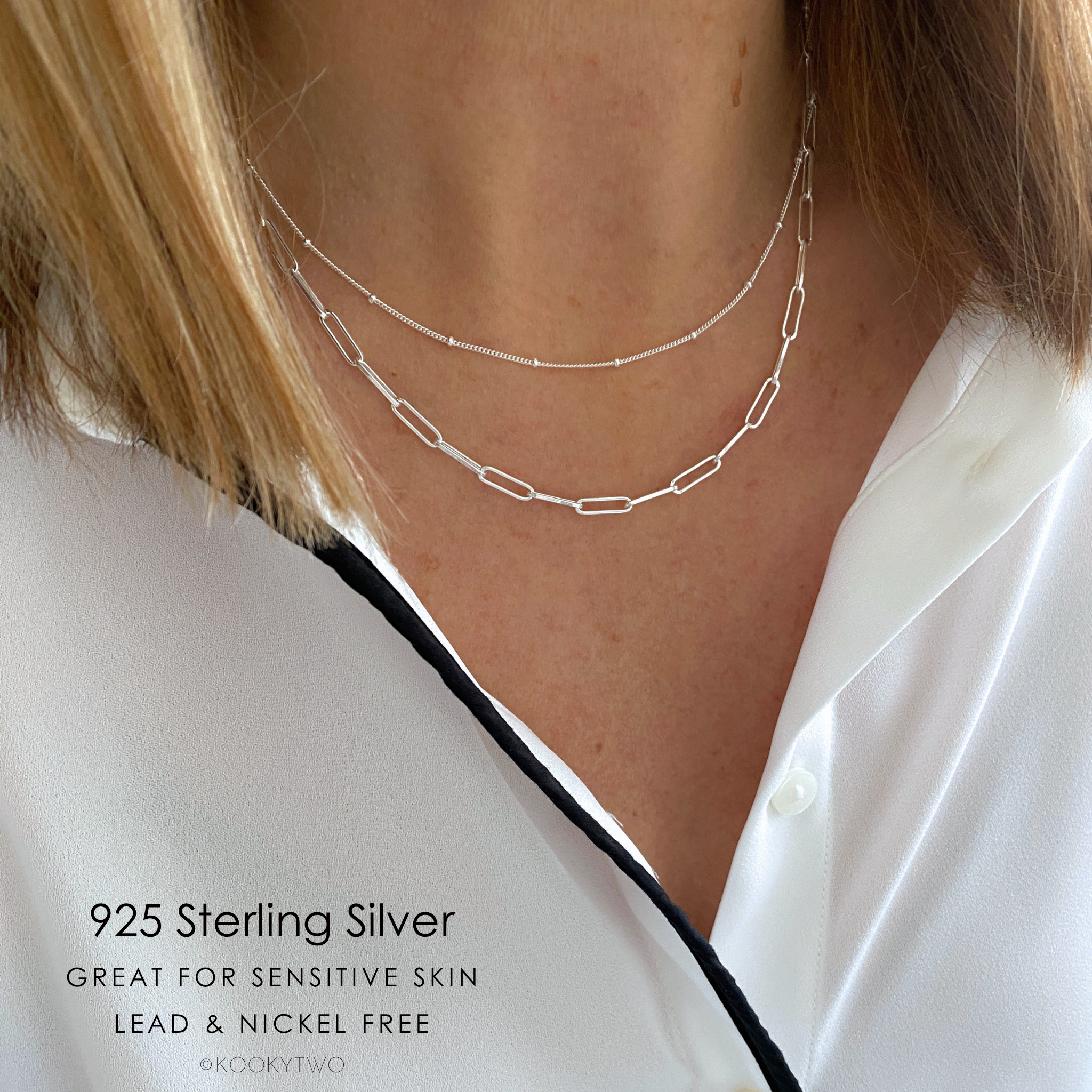 Two Necklace Chain Layering Set