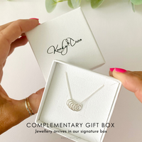 Five Silver Rings Necklace