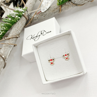 Colourful Reindeer Stud Earrings