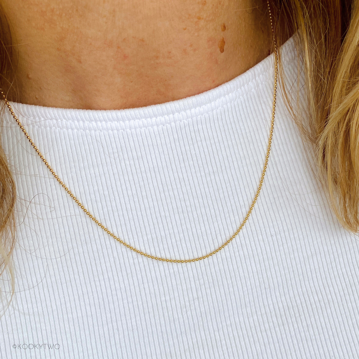 14K Gold Filled Ball Chain Necklace