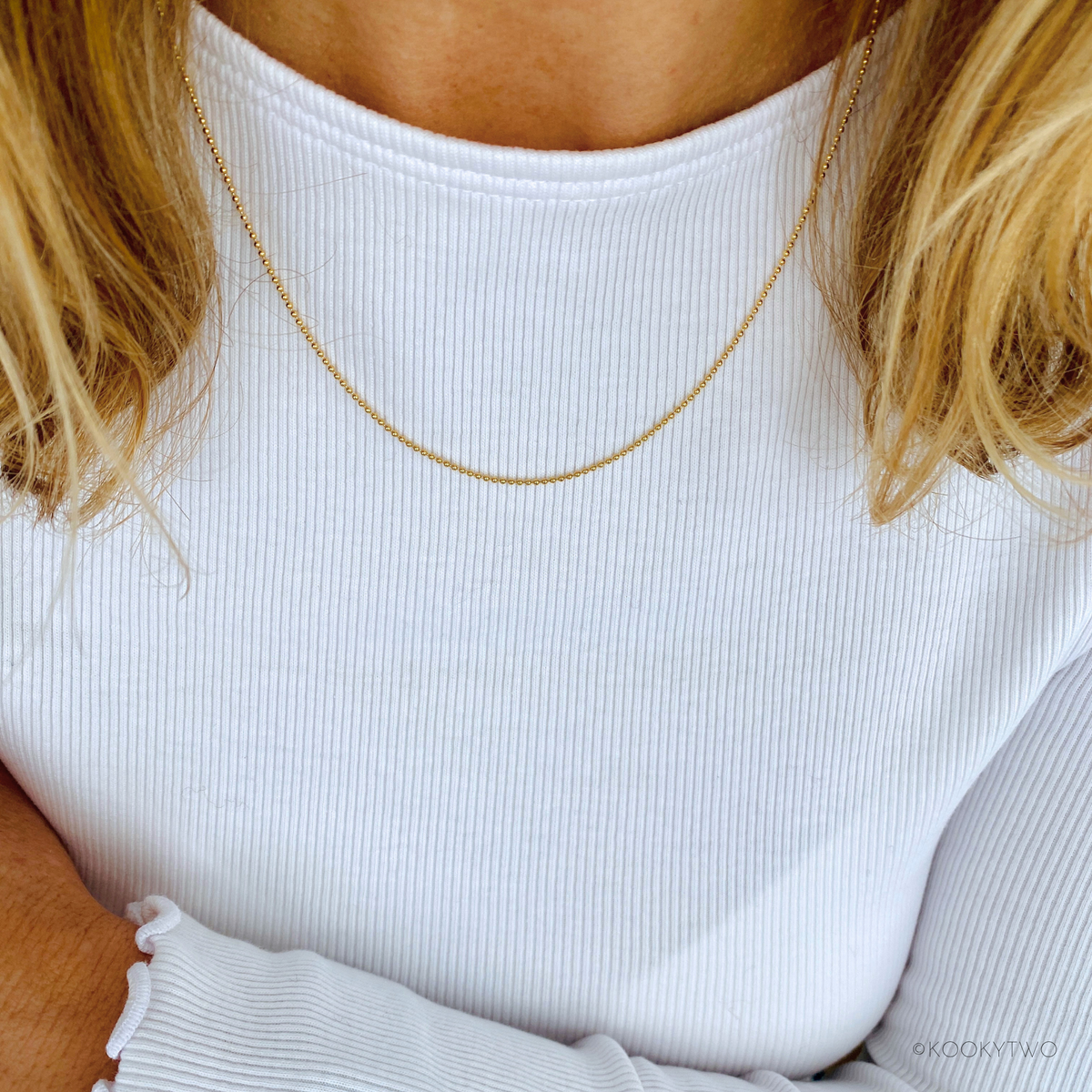 14K Gold Filled Ball Chain Necklace