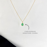 Gold Chrysoprase Necklace