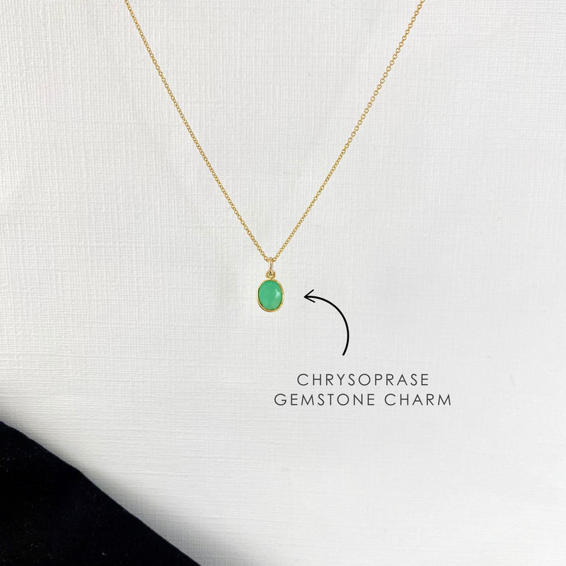 Gold Chrysoprase Necklace