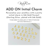 ADD ON - Initial Charm - Gold