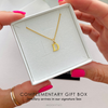 Gold single initial charm necklace in 14k gold filled. KookyTwo