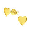 Gold Heart Stud Earrings