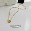 Toggle Chain Necklace in 14K Gold Filled. KookyTwo.