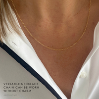 Gold Hanging T-Bar Necklace