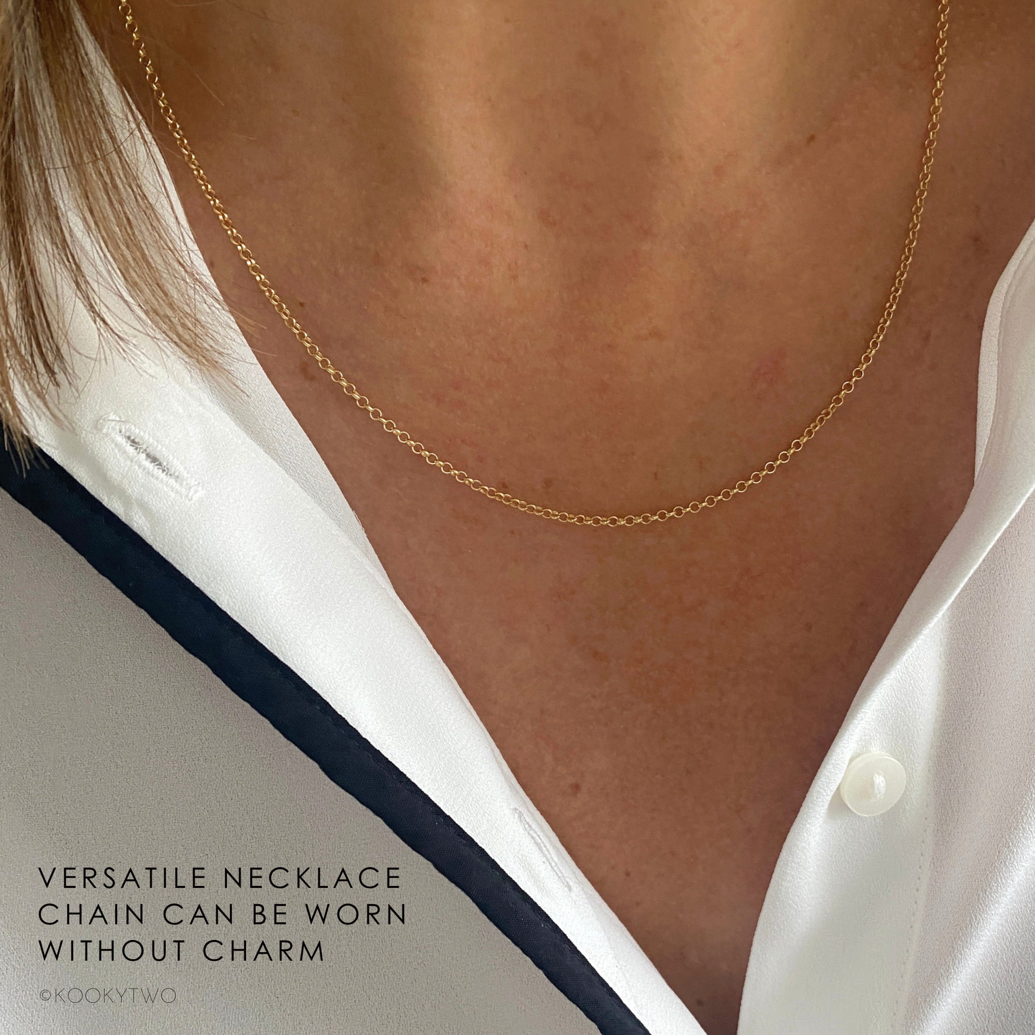 Gold Hanging T-Bar Necklace
